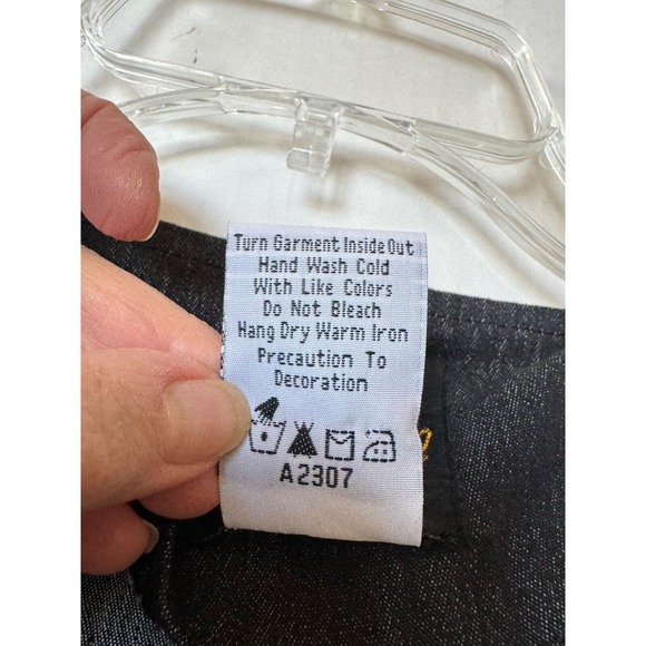 Bob Mackie Wearable Art Black Denim Zip Jacket 1X Purple Red Jeweled Embroidered - Picture 5 of 8